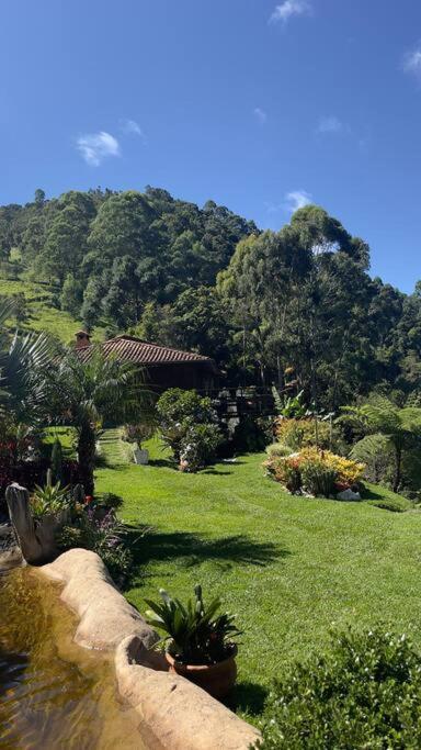 Sitio Com Piscina Natural E Cascata, Com Linda Vista Em Lumiar. Экстерьер фото